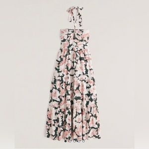 Abercrombie & Fitch Halter Neck Floral Maxi Dress